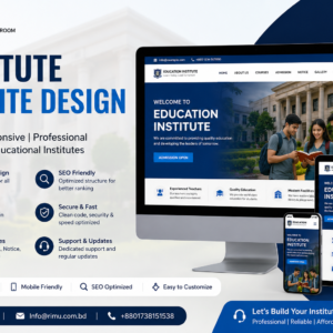 Alternative view of Institute Website Design – Professional Educational Website Solution